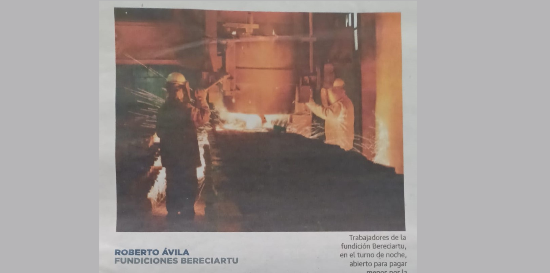 Fundiciones Bereciartu en El Diario Vasco